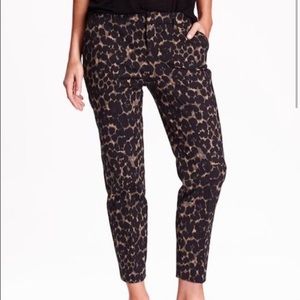 Old navy leopard print harper ankle pant